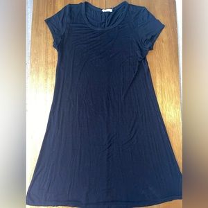 Black Cap Sleeve T-Shirt Dress